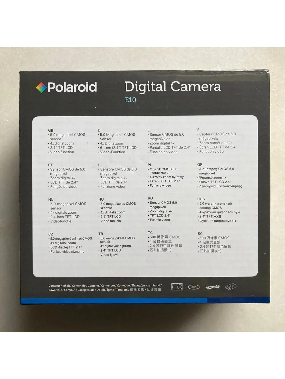Polaroid E10 5MP Digital Toy Camera Compact Vintage Retro Y2K Tested